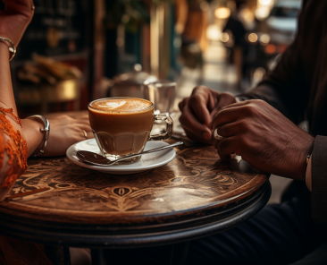 close_up_of_hands_around_cafe_coffee_table_in_Italy