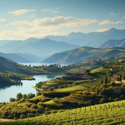 Idyllische_Italienische_Landschaft_Hügel_und_See_Reisefoto