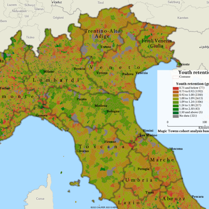 città italiane, demografia italiana